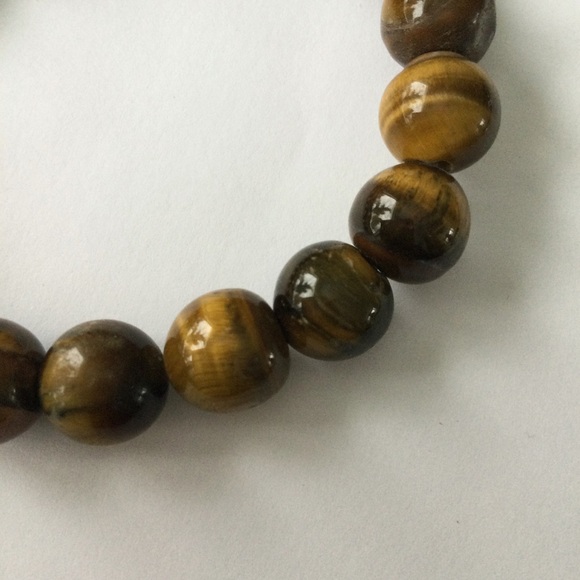 Handmade Premium Tiger’s Eye Beaded Stretch Bracelet, 8mm, Fits 6.5–7" Wrist - Picture 6 of 9